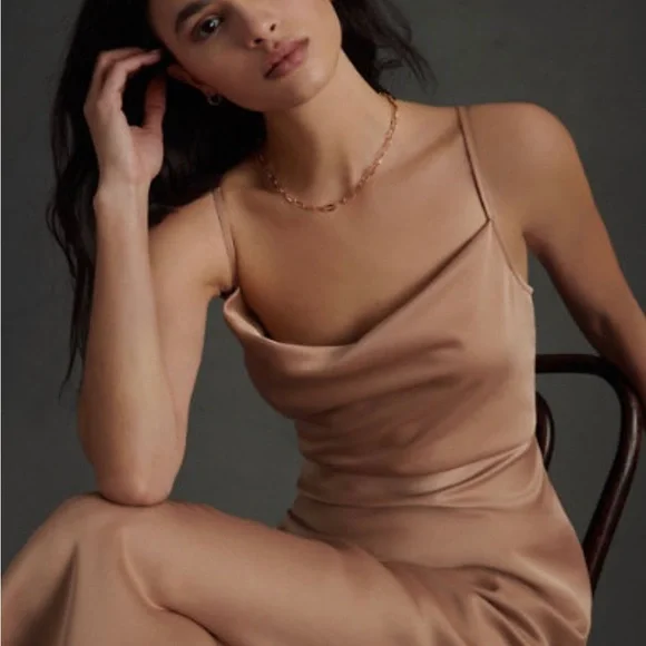 Cali Satin Charmeuse Midi Dress - Picture 5 of 16